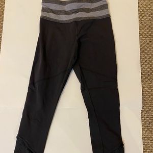 Lululemon cropped leggings with ruffle detail